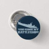 Badge Rond 2,50 Cm Vous coulés mon cuirassé ! Rétro bouton de talent (Devant & derrière)