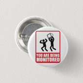 Badge Rond 2,50 Cm Vous êtes surveillés (Devant & derrière)