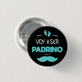 Badge Rond 2,50 Cm Voy a ser padrino (Devant & derrière)
