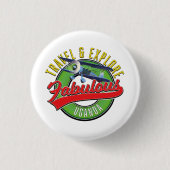 Badge Rond 2,50 Cm Voyager Explorez Fabulous Uganda (Devant)