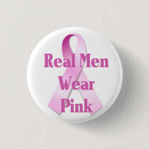 Badge Rond 2,50 Cm Vrai bouton de cancer du sein de rose de vêtements