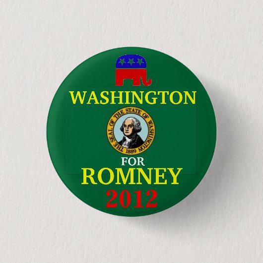 Badge Rond 2,50 Cm Washington pour Romney 2012 (Devant)