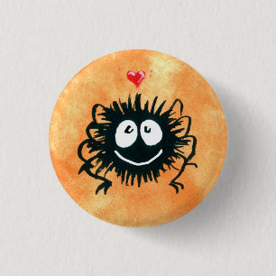 Badge Rond 2,50 Cm Webber l'araignée aime Halloween !