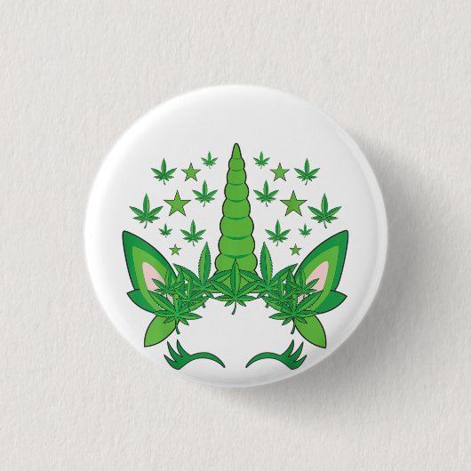 Badge Rond 2,50 Cm Weedicorn (Devant)