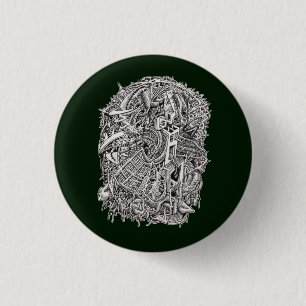 Badge Rond 2,50 Cm Weirdhead by Brian Benson, Button