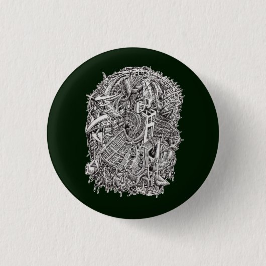 Badge Rond 2,50 Cm Weirdhead by Brian Benson, Button (Devant)