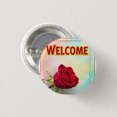 Badge Rond 2,50 Cm Welcome  (Devant & derrière)