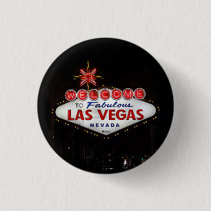 Badge Rond 2,50 Cm Welcome to Las Vegas Sign