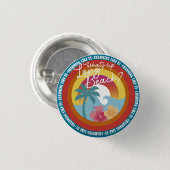 Badge Rond 2,50 Cm What's Up Long Beach - AC (Devant & derrière)