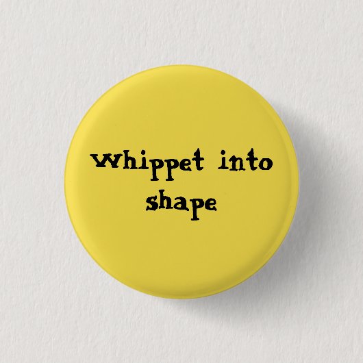Badge Rond 2,50 Cm Whippet dans la forme - petit bouton (Devant)