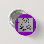 Badge Rond 2,50 Cm wicca kids owl (Devant & derrière)