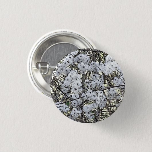 BADGE ROND 2,50 CM WILD CLEMATIS (Devant & derrière)