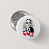 Badge Rond 2,50 Cm Wild Tim Walz (Devant & derrière)