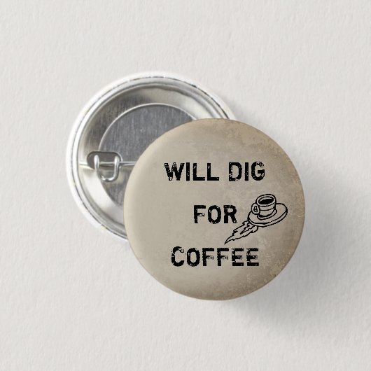 Badge Rond 2,50 Cm Will creuse pour le café (Devant & derrière)