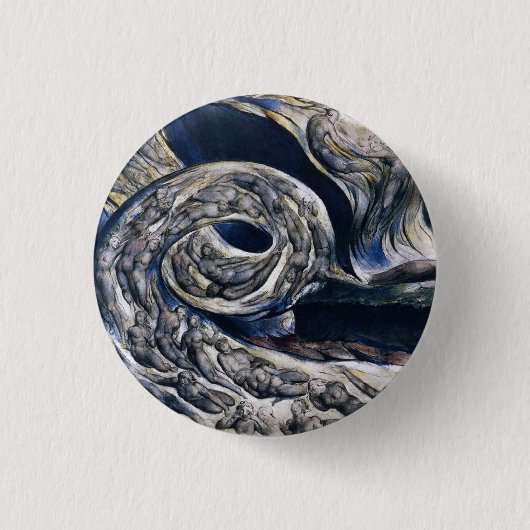 Badge Rond 2,50 Cm William Blake le bouton de tourbillon d'amants (Devant)