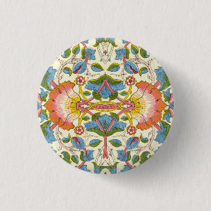 Badge Rond 2,50 Cm William Morris Loddon Blossom Motifs Floraux