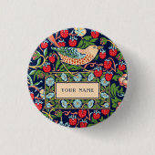 Badge Rond 2,50 Cm William Morris Strawberry Thief (Devant)