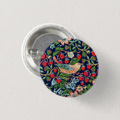 Badge Rond 2,50 Cm William Morris Strawberry Thief (Devant & derrière)
