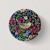 Badge Rond 2,50 Cm William Morris Strawberry Thief (Devant)