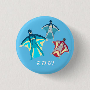 Badge Rond 2,50 Cm Wingsuit Skydiving