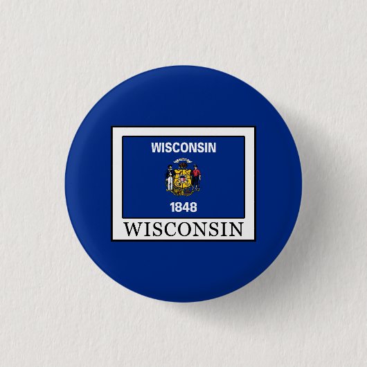 Badge Rond 2,50 Cm Wisconsin (Devant)