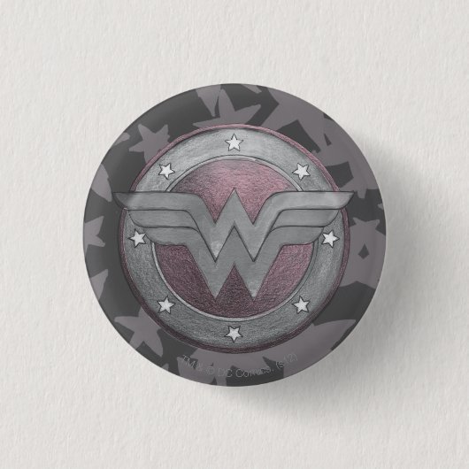 Badge Rond 2,50 Cm Wonder Woman Shield Motif (Devant)