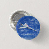 Badge Rond 2,50 Cm X-59 Avion à réaction supersonique à faible poussé (Devant & derrière)