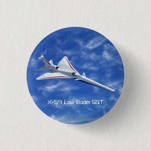 Badge Rond 2,50 Cm X-59 Avion à réaction supersonique à faible poussé (Devant)