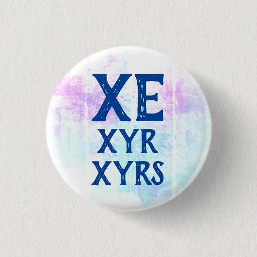 Badge Rond 2,50 Cm Xe Xyr Xyrs Pronouns (Devant)