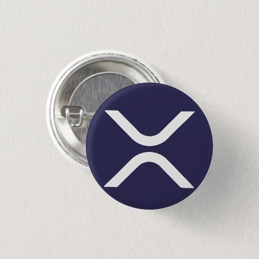 Badge Rond 2,50 Cm XRP cryptodevise - XRP (Devant & derrière)