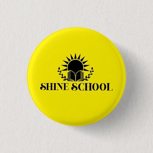 Badge Rond 2,50 Cm yellow button round (Devant)