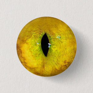 Badge Rond 2,50 Cm Yellow Cat Eye