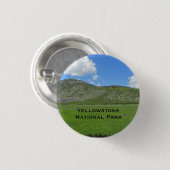Badge Rond 2,50 Cm Yellowstone Unique Paysage Photo Parc national (Devant & derrière)