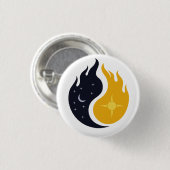 Badge Rond 2,50 Cm yin et yang (Devant & derrière)