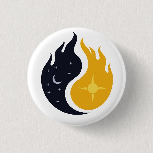 Badge Rond 2,50 Cm yin et yang (Devant)