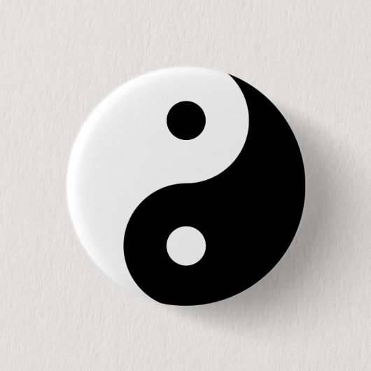 Badge Rond 2,50 Cm Yin Yang Pin (Devant)