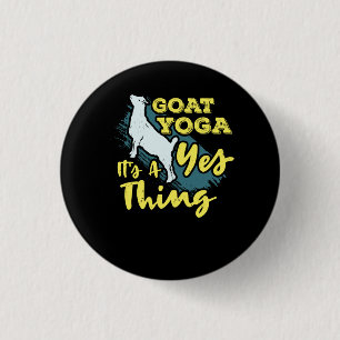 Badge Rond 2,50 Cm Yoga Goat Goatyoga