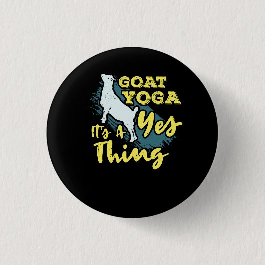 Badge Rond 2,50 Cm Yoga Goat Goatyoga (Devant)