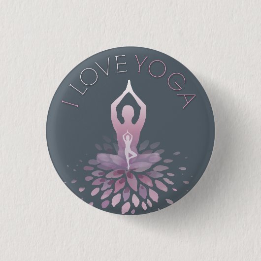 Badge Rond 2,50 Cm yoga statement (Devant)