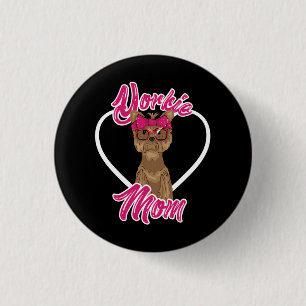 Badge Rond 2,50 Cm Yorki Maman