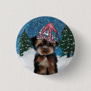 BADGE ROND 2,50 CM YORKIE POO
