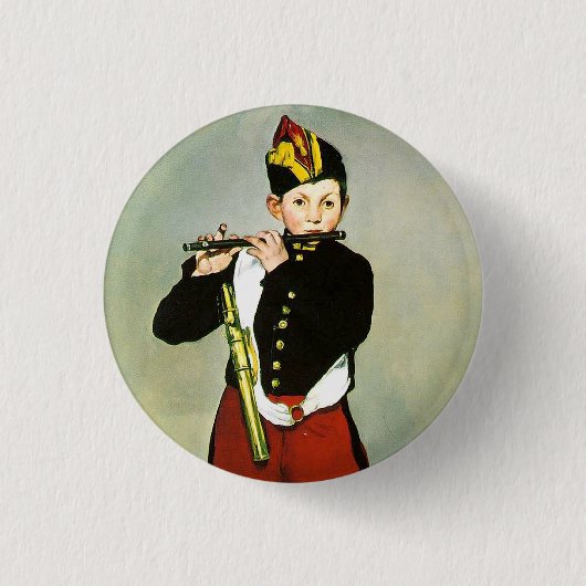 Badge Rond 2,50 Cm Young Flutist ou Fifer Edouard Manet (Devant)
