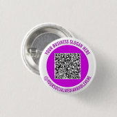 Badge Rond 2,50 Cm Your QR Code Info Social Media Promotional Button (Devant & derrière)