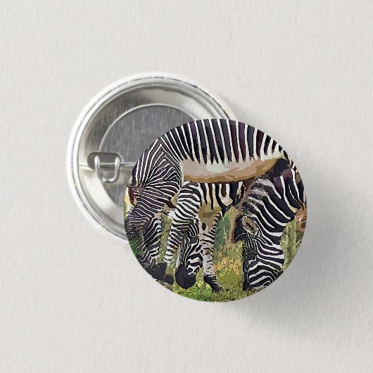 BADGE ROND 2,50 CM ZEBRAS (Devant & derrière)