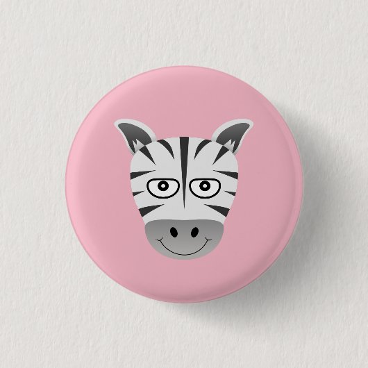 Badge Rond 2,50 Cm Zèbre (Devant)