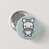 Badge Rond 2,50 Cm Zèbre mignon (Devant & derrière)