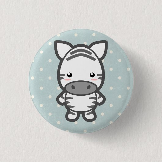 Badge Rond 2,50 Cm Zèbre mignon (Devant)