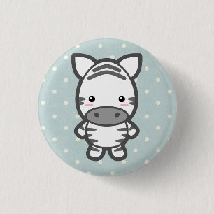 Badge Rond 2,50 Cm Zèbre mignon
