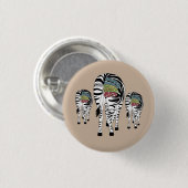 Badge Rond 2,50 Cm zèbres (Devant & derrière)