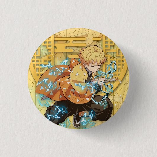 Badge Rond 2,50 Cm Zenitsu Agatsuma (Devant)